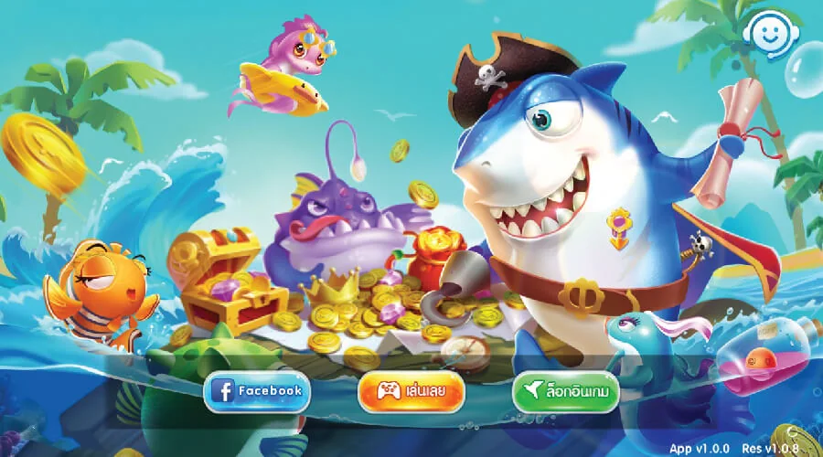 Visual permainan tembak ikan mobile dengan suasana laut yang penuh warna